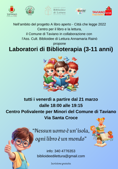 A Libro Aperto - Biblioterapia 3-11 anni 