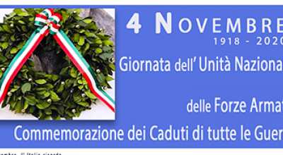 4 Novembre 2020 Giornata di Unit&agrave; Nazionale&nbsp;Festa delle Forze Armate