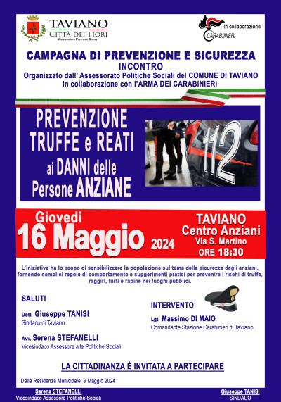 Incontro sulla Prevenzione di Truffe ai Danni degli Anziani 
