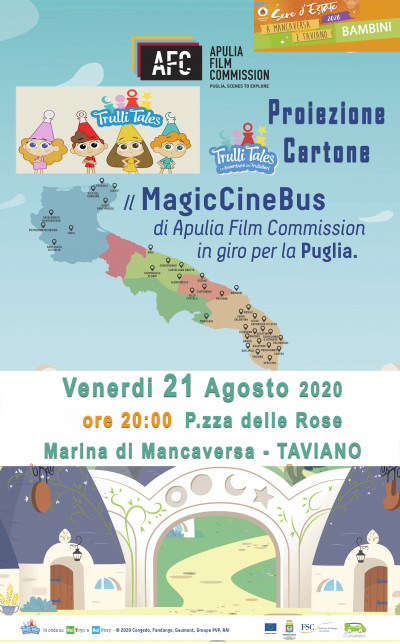 MAGIC CINEBUS AFC :  PROIEZIONE CARTONE TRULLI TALES