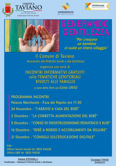Programma Incontri Generando Gentilezza