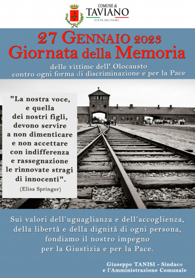 Giornata della Memoria - 27 Gennaio 2023
