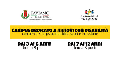 Campus Dedicato ai Minori con Disabilit&agrave; 