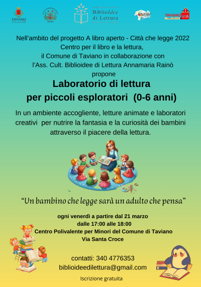 A Libro Aperto - Laboratori di Lettura 0/6 anni 