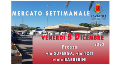 Mercato Settimanale del Venerd&igrave; - 8 Dicembre 2023