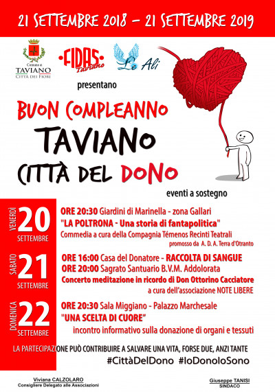 Taviano Citt&agrave; del Dono - Buon Compleanno