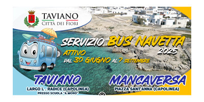 Servizio Bus-Navetta Taviano/Mancaversa - Periodo Estivo 2025