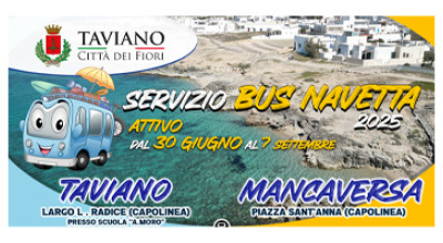 Servizio Bus-Navetta Taviano/Mancaversa - Periodo Estivo 2025