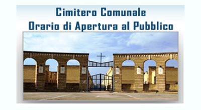 Avviso Apertura Cimitero Comunale - Luned&igrave; 1 Maggio 2023