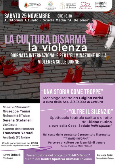 Giornata Internazionale per l'Eliminazione della Violenza sulle Donne 
