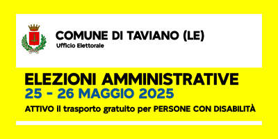 Amministrative 2025 - Servizio Trasporto Persone con Disabilit&agrave;