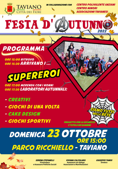 FESTA D&rsquo;AUTUNNO 2022 con i SUPEREROI
