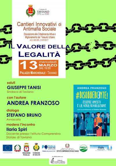 Il Valore della Legalit&agrave; - Cantieri Innovativi di Antimafia Sociale 