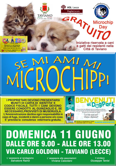 GIORNATA DEL MICROCHIP GRATUITO